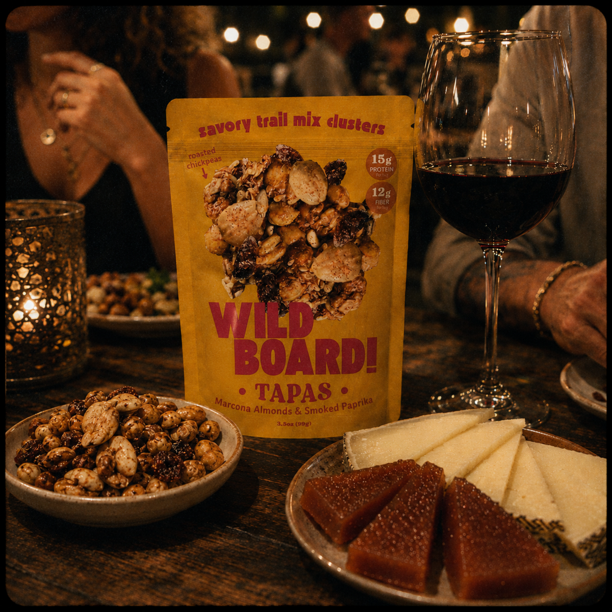 Tapas clusters styled with sherry and olives