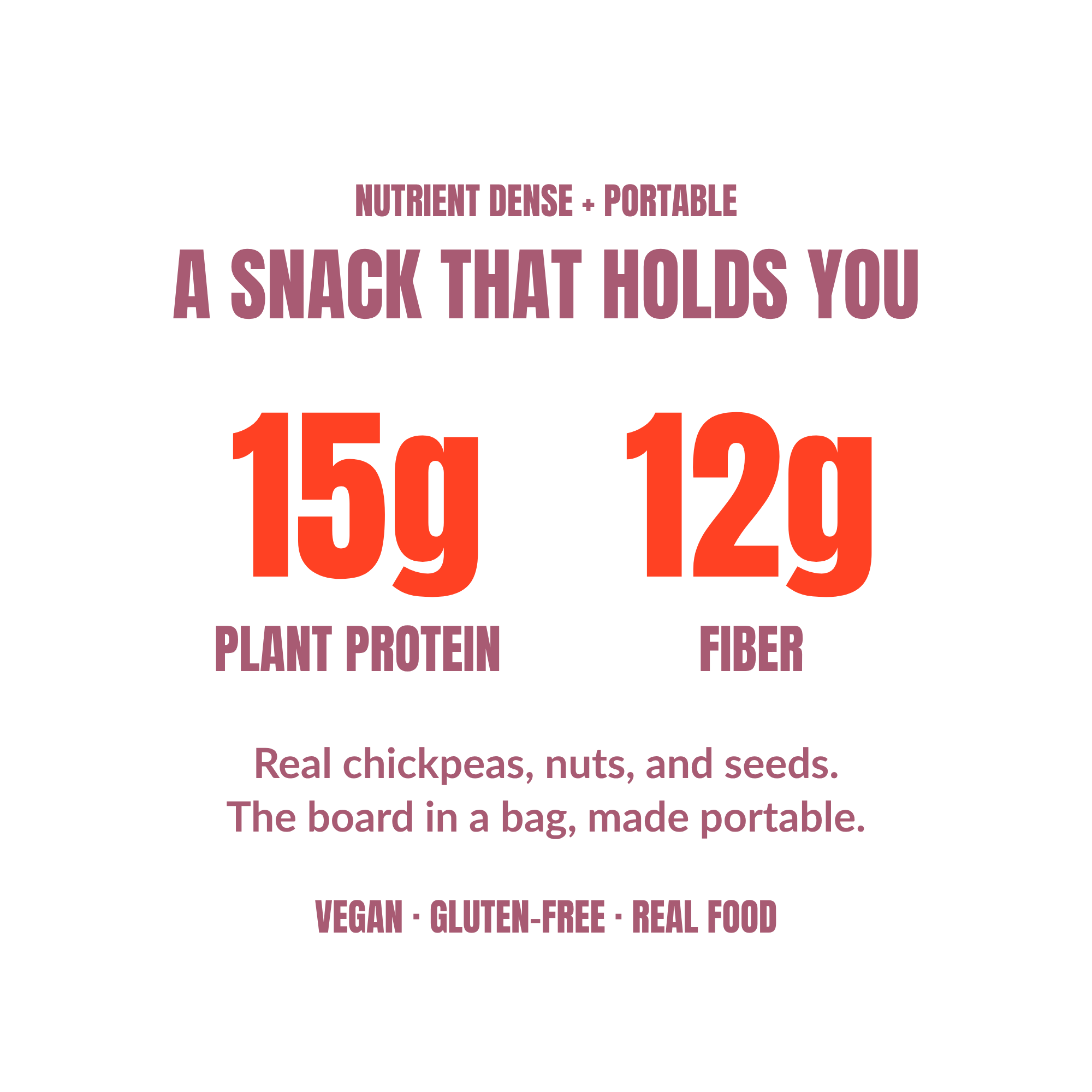 Aperitivo nutrition highlights, a savory snack high in plant protein and fiber with 15 grams of protein per bag