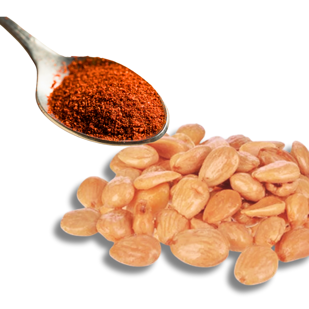 A serving of WildBoard Tapas savory trail mix clusters showing the Marcona almond and smoked paprika coated pieces