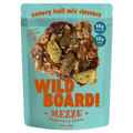 WildBoard Mezze savory trail mix clusters in a 3.5 ounce stand up pouch, made with pistachios and za'atar, vegan and gluten free