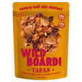 WildBoard Tapas savory trail mix clusters in a 3.5 ounce stand up pouch, made with Marcona almonds and smoked paprika, vegan and gluten free